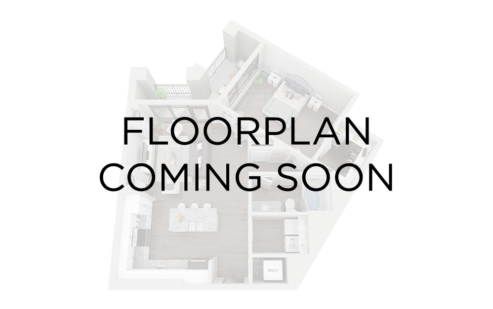 B15X - 2 bedroom floor plan layout with 2 bathrooms and 1184 square feet